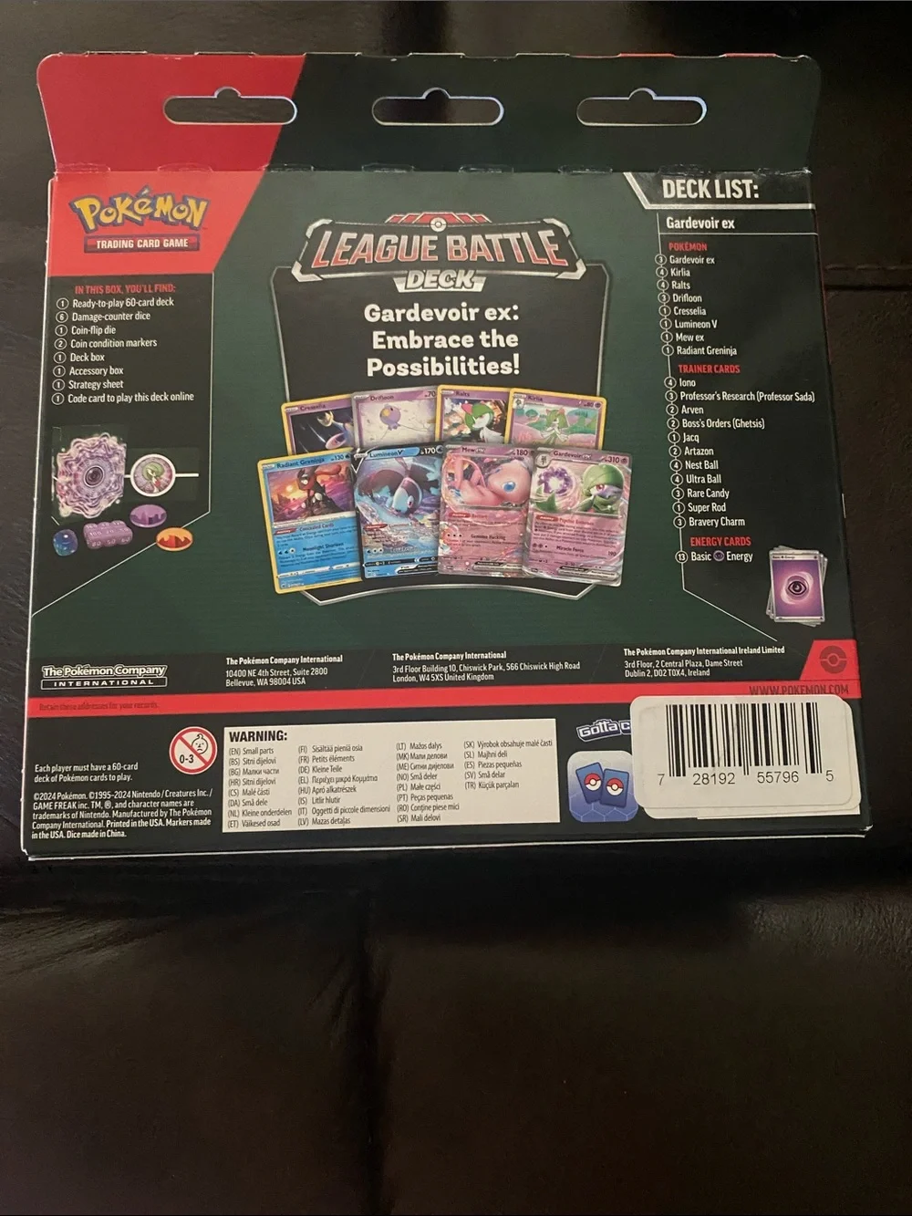 Pokemon League Battle Deck Gardevoir ex - Purple, Pink, Green